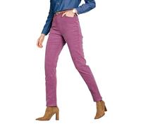 Amber Ladies Jeans with Elasticated Back Waist Jeans for Women Stretch Cord Grape 14 Short