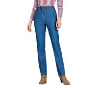 Amber Ladies Smart Stretch Jeans with Slant Pockets, Button Tab Detail, Elasticated Waist (Size 10-20, Leg 25" or 27") Stonewash 20 Extra Short
