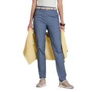 Amber Ladies Stripe Chino Pull-On Trousers, Stretch Cotton Flat-Front Chinos with Elasticated Back Waist & Belt Loops, White or Navy Navy 16 Short