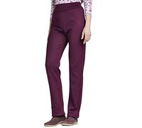 Amber Ladies Thermal Lined Pull On Jersey Trousers - Super Soft Fleece Lined Warm Winter Pants with Stretch Waist - Comfortable Everyday Women’s TrousersSizes 10-24 Aubergine 10 Short