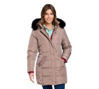Amber Ladies Water Resistant Parka Style Jacket With Detachable Hood Mink 16