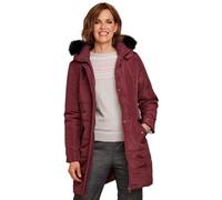 Amber Ladies Water Resistant Parka Style Jacket With Detachable Hood Wine 22