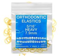 Amber Latex 100 counts, Intraoral Elastic Bands Orthodontic Elastics Dental Rubber Bands Made in US Heavy 5/16'', Amber Latex