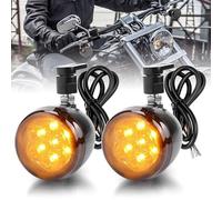 Amber LED Motorcycle Turn Signal Light For Dyna Softail Sportster Cruiser Chopper12V Front Direction Indicator Lamp Left Right,obvious