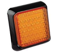 Amber LED Square Indicator Lamp with Black Surround
