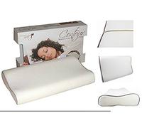 Amber Linen SET OF 2 CONTOUR MEMORY FOAM LUXURY PILLOW FIRM HEAD BACK ORTHOPEDIC NECK SUPPORT (40 X 60 CM)