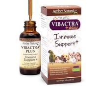 Amber NaturalZ Vibactra Plus Herbal Supplement for Dogs, Cats, Birds, Guinea Pigs, and Rabbits | Herbs for Immune Health and Yeast Balance | 1 Fluid Ounce Glass Bottle | Manufactured in The USA