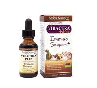Amber NaturalZ Vibactra Plus Herbal Supplement for Dogs, Cats, Birds, Guinea Pigs, and Rabbits | Herbs for Immune Health and Yeast Balance | 1 Fluid Ounce Glass Bottle | Manufactured in The USA