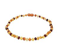 Amber Necklaces Semi Precious Raw Stones Baltic Sea Stone Handmade Polished irregular amber necklace With Gift Pouch and Certificate, 40cm/16in Mix