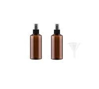 Amber Plastic Spray Bottles for Essential Oils, Empty Refillable Small Fine Mist Spray Bottle, Hair Spray Bottle Mini Travel Bottle for Liquid, with Funnel (150ml/5oz)