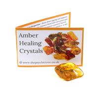 Amber Polished Tumblestone Healing Crystals Crystal With Guide & Bag