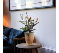 Amber Ribbed Tall Vase H24.5Cm W18Cm Ivyline Amber One Size