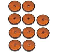 Amber Round Side Reflector Pack of 10 for Trailers Fence/Gate Posts TR066