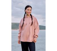 Animal Amber Womens Cotton Relaxed Hoodie - Relaxed Fit Sweatshirt with Kangaroo Pocket - Autumn, Winter Hiking, Outdoors & Walking Light Pink Women's Size 14
