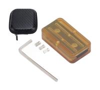 Amber Transparent PEI Haptic Push Card Slider, Double Layer Track Anti Anxiety Stress Relief Toy for ADHD ADD, with Dual Track Click Mechanism for Adults and Teens