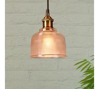 (Amber) Vintage Industrial Retro Loft Style Glass Ceiling Wall Lamp Shade Pendant Light