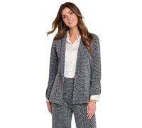 Amber Women's Boucle Knitted Soft Textured Fabric Jacket in Charcoal | Size: 18 Amber Charcoal 18