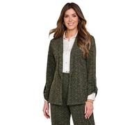 Amber Women's Boucle Knitted Soft Textured Fabric Jacket in Olive | Size: 22 Amber Olive 22