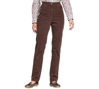 Amber Women's Jeans with Elasticated Back Waist Jeans Stretch Cord in Chocolate | Size: 18XS Amber Chocolate 18XS
