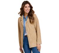 Amber Women's Mock Suede Biker Jacket, Soft Faux Suede Zip Jacket with Studded in Light Tan | Size: 12 Amber Light Tan 12