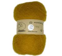 Amber Yellow Carded Wool for Needle Felting 100g - Amber - Felt Box #113
