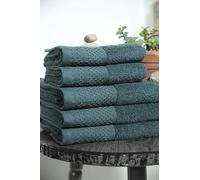 AMBERLINNEN LTD Pack Of 3 100% Egyptian Cotton Monico 500GSM Luxe Collection Super Soft Bath Towels Set (Bottle Green)