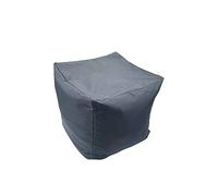 AMBERLINNEN LTD Waterproof Garden Cushion Furniture Filled Foot Stool Cube Beans Bag Outdoor (Grey)