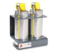 Amberquip Spray Can Holder - Wall & Van Mounted PVC Storage Rack | Rustproof, Heavy Duty Aerosol Organiser for Workshop, Garage, Shed, Trade & Van Racking. Dark Grey. (2 Can Holder)