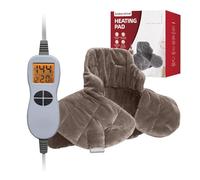Ambershine 19''x24'' Weighted Neck & Shoulder Heating Pad, 2.5lbs with 12 Temperature Settings& 4 Auto-Off Timers, Pain Relief for Neck/Shoulder/Back, Christmas Gifts for Women Men Mom Dad(Light Tan)