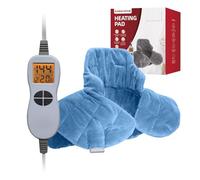 Ambershine 19''x24'' Weighted Neck & Shoulder Heating Pad, 2.5lbs with 12 Temperature Settings& 4 Auto-Off Timers, Pain Relief for Neck/Shoulder/Back, Christmas Gifts for Women Men Mom Dad(Light Blue)