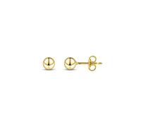 Amberta Allure Women 9 Ct Yellow Gold Ball Stud Earrings: 4 mm