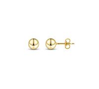 Amberta Allure Women 9 Ct Yellow Gold Ball Stud Earrings: 5 mm