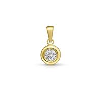 Amberta Allure Women 9ct Gold Pendant with Cubic Zirconia