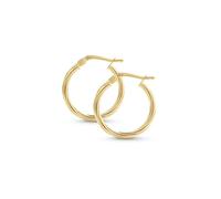 Amberta Allure Women 9ct Gold Twisted Hoop Earrings