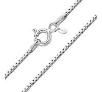 Amberta Children's 925 Sterling Silver Chain Necklace: Silver 1 mm Box