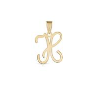 Amberta Italian 9ct Gold Initial Pendant for Women Men | Real Gold Letter Pendant | Solid Gold Pendant without Chain | 9ct Gold Pendant Only: Letter H Pendant Gold