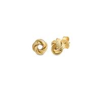 Amberta Italian 9ct Gold Knot Earrings for Women: Gold Knot Earrings