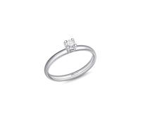 Amberta Lab Diamonds 9ct Gold 0.16 carat Lab Grown Diamond Ring for Women | 9ct Gold Diamond Ring | Engagement Rings for Her Gold | White Gold Solitaire Ring, F Colour VS1 Clarity: Ring Size L