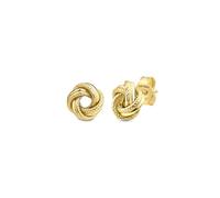 Amberta Real Italian 14ct 9ct Gold Knot Earrings for Women | Solid Gold Love Celtic Knot Earrings: 14K Small Knot