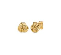 Amberta Real Italian 14ct 9ct Gold Knot Earrings for Women | Solid Gold Love Celtic Knot Earrings: 9K Love Knot