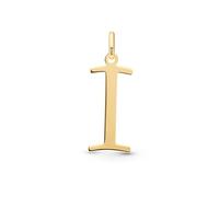 Amberta Solid 14ct Gold Initial Pendant for Women | 14ct Real Gold Letter Pendant Only without Chain: Letter I
