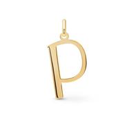 Amberta Solid 14ct Gold Initial Pendant for Women | 14ct Real Gold Letter Pendant Only without Chain: Letter P