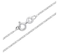 Amberta Solid 925 Sterling Silver Chain for Women Men | Super Thin Dainty & Sturdy Box Curb Singapore Beaded Snake Paperclip Necklace Delicate 16/18/20/22/24 inch: 18 inch Paperclip Chain Necklace
