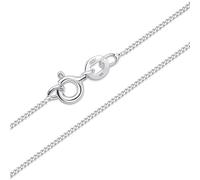 Amberta Solid 925 Sterling Silver Chain for Women Men | Super Thin Dainty & Sturdy Box Curb Singapore Beaded Snake Paperclip Necklace Delicate 16/18/20/22/24 inch: 16 inch Silver Curb Chain Necklace