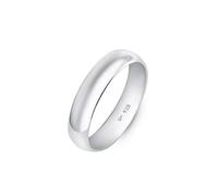 Amberta Solid 925 Sterling Silver Gold Plated Mens Wedding Ring Band | 5 6 8 mm Wide Thumb Court Shape Polished Silver Ring for Men: Silver 5 mm - Size V