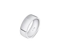 Amberta Solid 925 Sterling Silver Gold Plated Mens Wedding Ring Band | 5 6 8 mm Wide Thumb Court Shape Polished Silver Ring for Men: Silver 8 mm - Size V