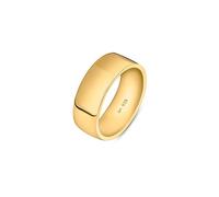 Amberta Solid 925 Sterling Silver Gold Plated Mens Wedding Ring Band | 5 6 8 mm Wide Thumb Court Shape Polished Silver Ring for Men: Gold Plated 8 mm - Size V
