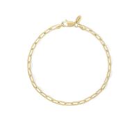 Amberta Solid 925 Sterling Silver Paperclip Bracelet for Women Men | Italian Paperclip Link Chain | Silver Link Charm Bracelet 7 8 inch: 7 inch Gold Plated Sterling Silver Chain Bracelet 3 mm