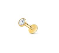 Amberta Solid 9ct Gold Flat Back Earrings for Cartilage - 16G Helix & Tragus Piercing Jewellery