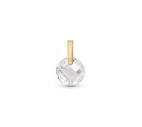 Amberta Solid 9ct Gold Pendant without Chain for Women | Gold CZ Floating Diamond Pendant for Women: Solitaire